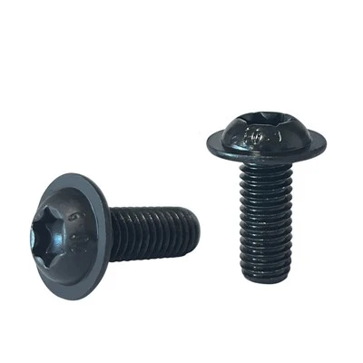 Sort knap flanget hoved torx drev skrue